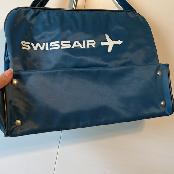 NWOT SWISSAIR STEWARDESS BAG BLUE and WHITE - Picture 5 of 9